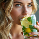 Abnehm-Trick mit Wasser Petersilie und Zitrone