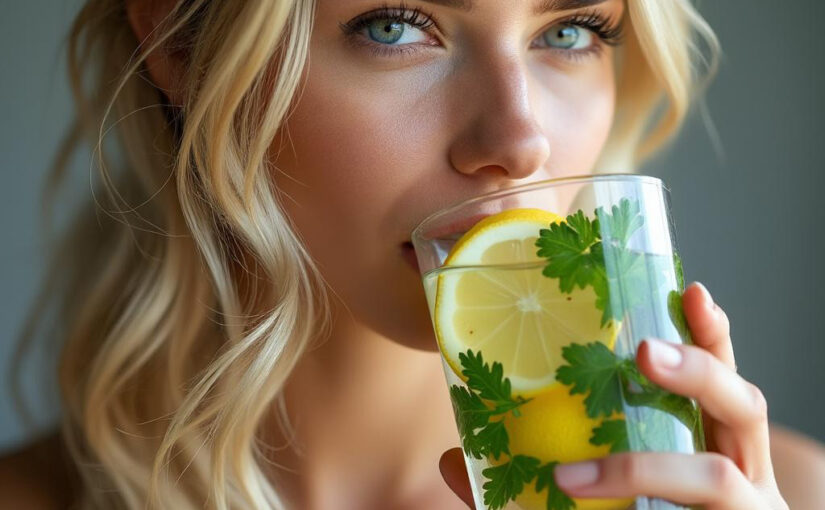 Genialer Abnehm-Trick mit Wasser Petersilie und Zitrone